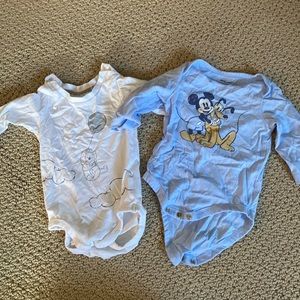 Set of 2 Disney Baby Onesies